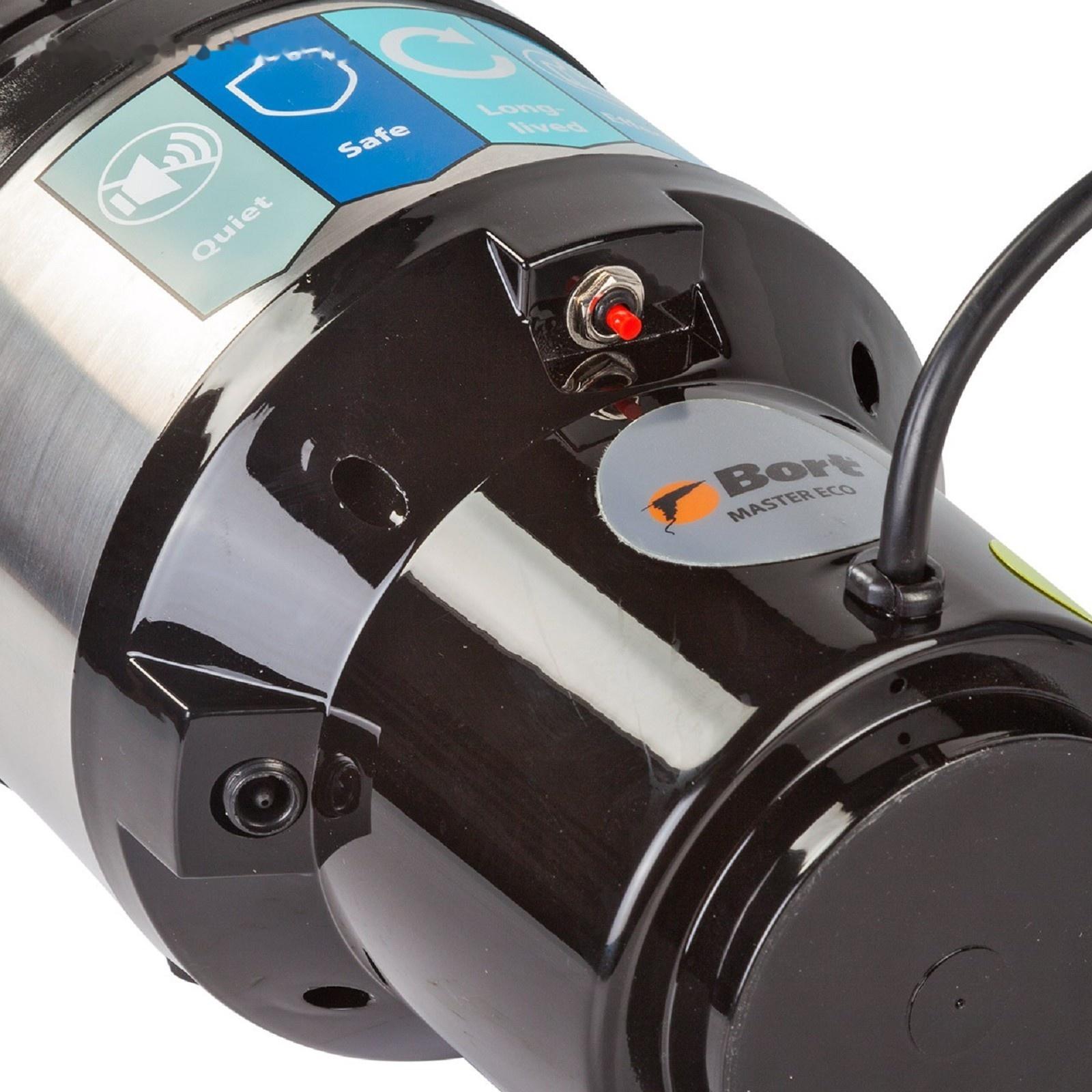 Измельчитель пищевых отходов Bort MASTER ECO, 390 Вт, 2 ступени, 3.2 кг/мин, 90 мм, чёрный