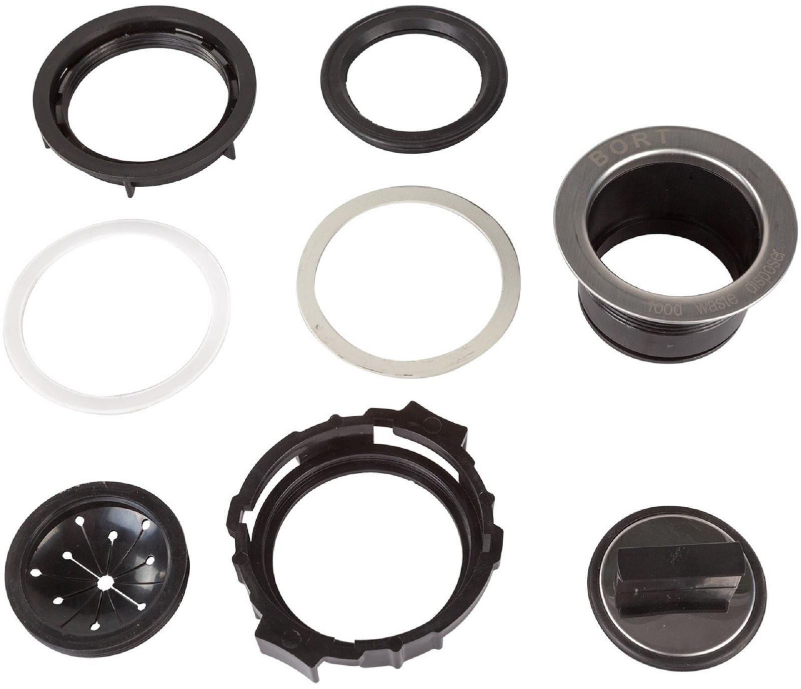 Измельчитель пищевых отходов Bort MASTER ECO, 390 Вт, 2 ступени, 3.2 кг/мин, 90 мм, чёрный