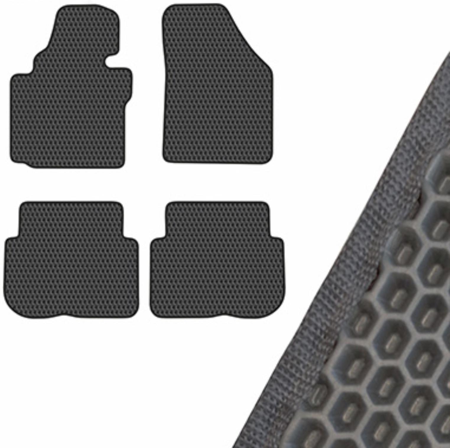 Коврики EVA Skyway, Volkswagen Touran 2010 - н.в., серый, S01706530