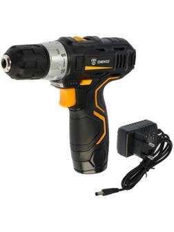 Дрель аккумуляторная Deko GCD12DU3 063-4096, 12 В, 1.5 Нм, АКБ, d 10-32 мм, 2 скорости
