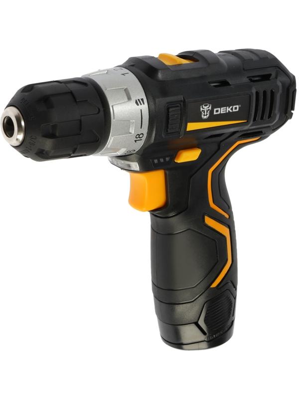 Дрель аккумуляторная Deko GCD12DU3 063-4096, 12 В, 1.5 Нм, АКБ, d 10-32 мм, 2 скорости