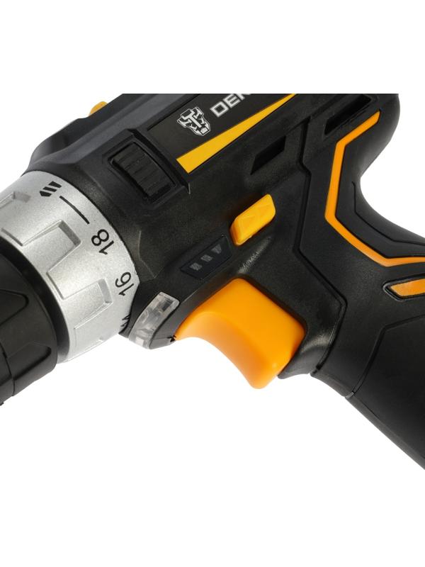 Дрель аккумуляторная Deko GCD12DU3 063-4096, 12 В, 1.5 Нм, АКБ, d 10-32 мм, 2 скорости