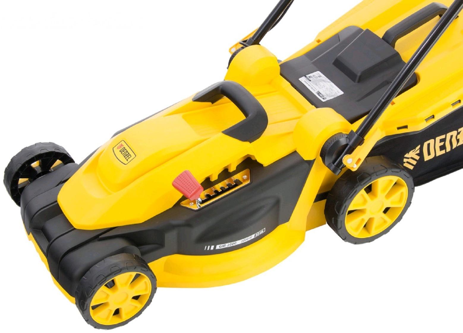 Газонокосилка электрическая DENZEL GM-2000, 2000 Вт, шир./выс. 430/20-70 мм,6 уровней,45 л