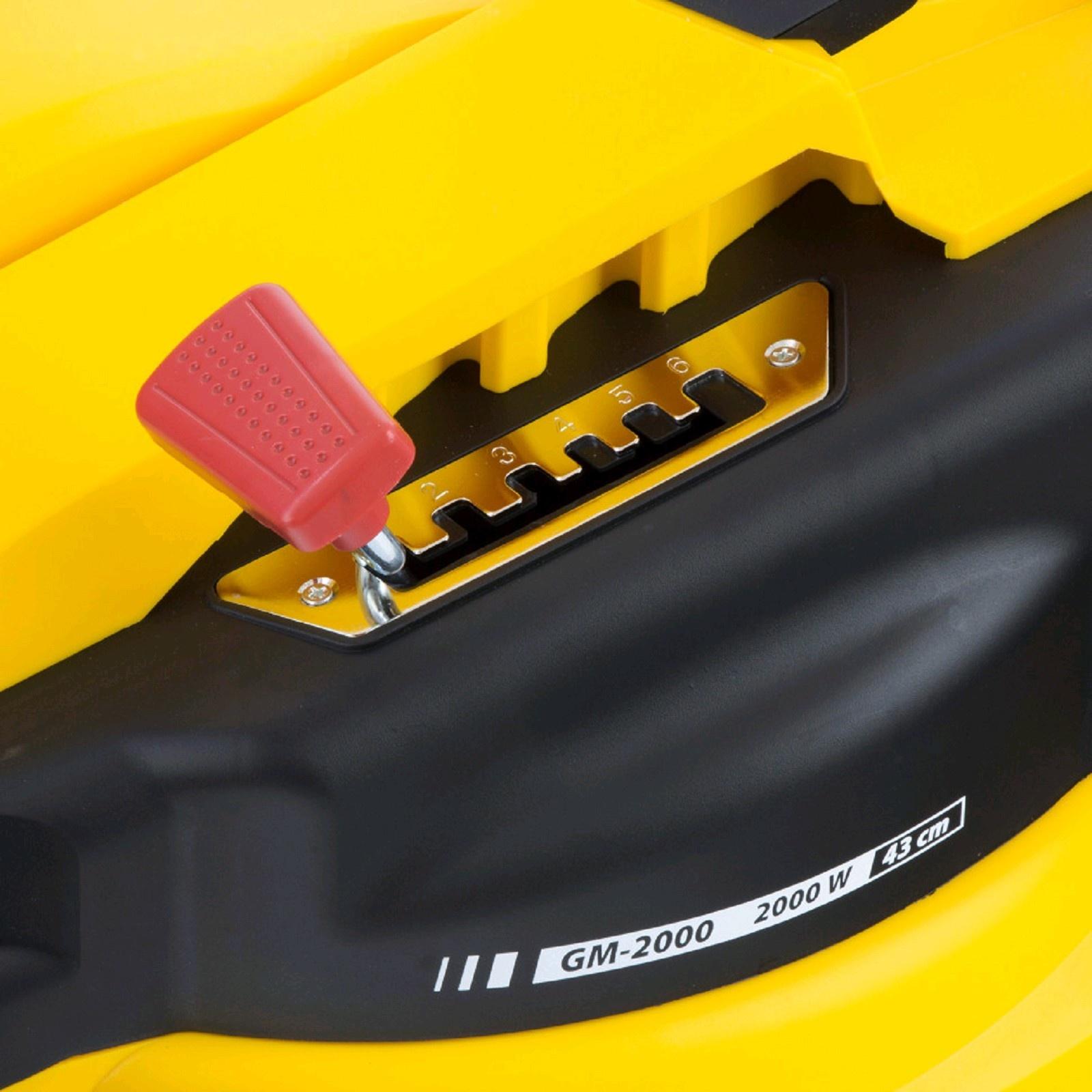 Газонокосилка электрическая DENZEL GM-2000, 2000 Вт, шир./выс. 430/20-70 мм,6 уровней,45 л