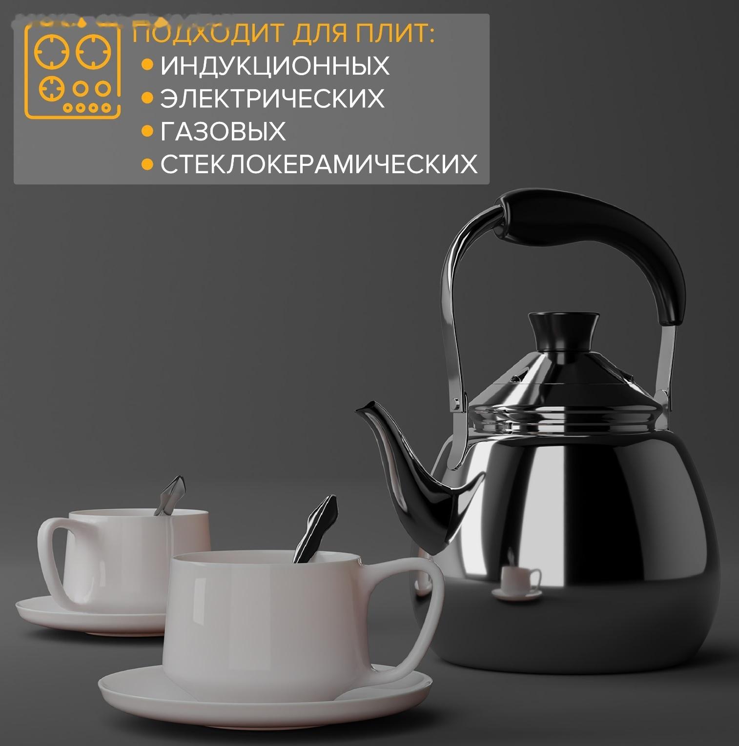 Чайник из нержавеющей стали Orchid, 1 л, цвет серебряный