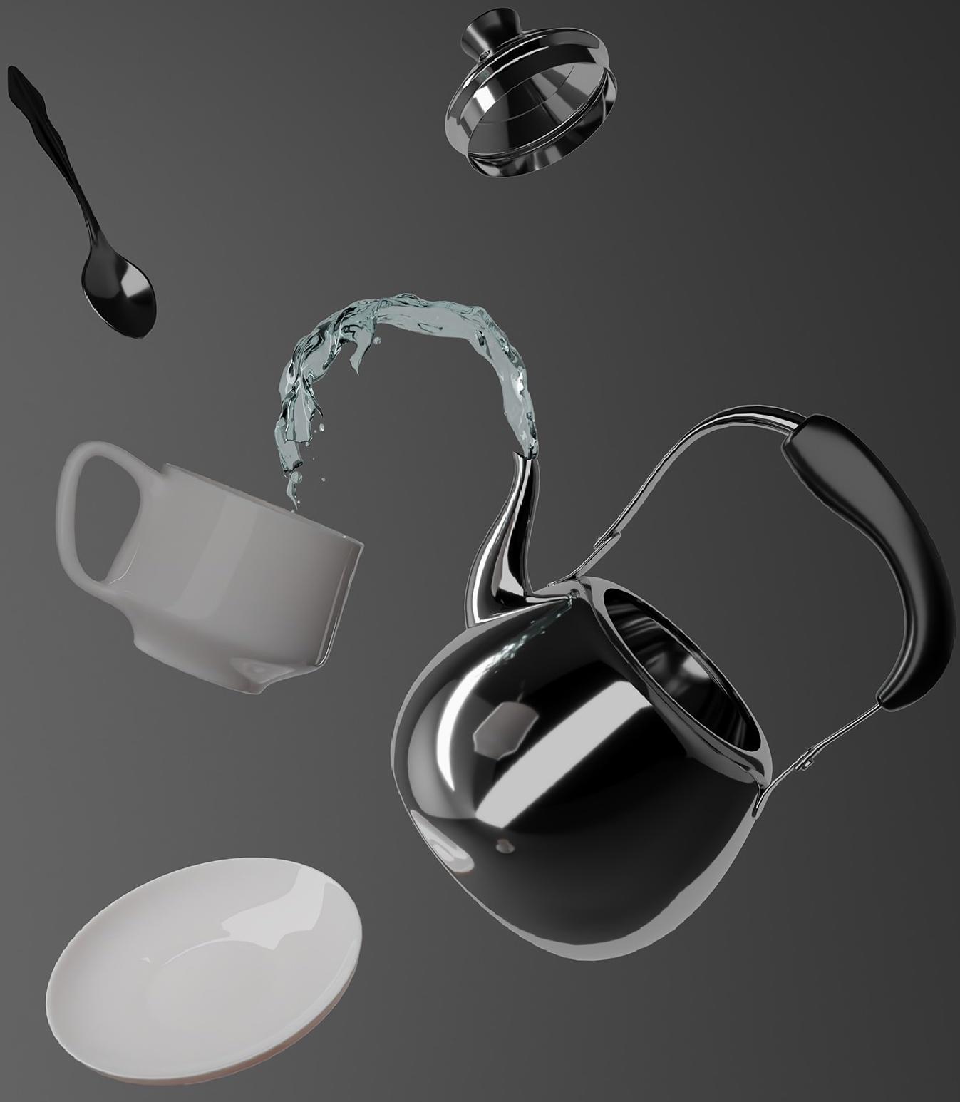 Чайник из нержавеющей стали Orchid, 1 л, цвет серебряный