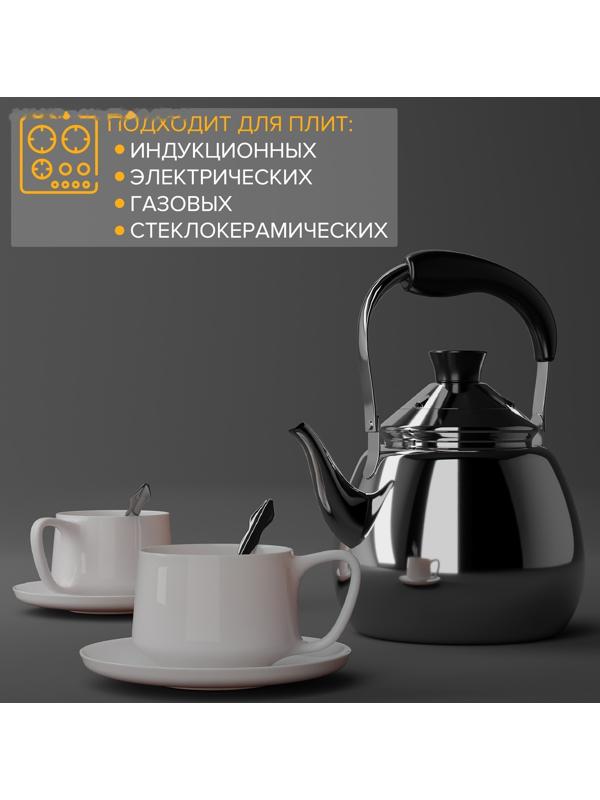 Чайник из нержавеющей стали Orchid, 1 л, цвет серебряный