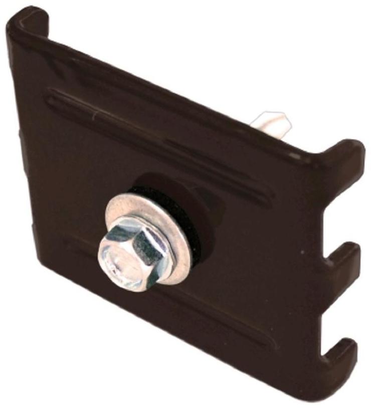 Набор креплений: скоба и саморез, 55 × 32 мм, коричневый