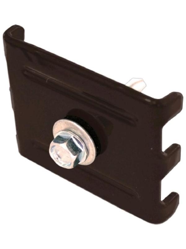 Набор креплений: скоба и саморез, 55 × 32 мм, коричневый