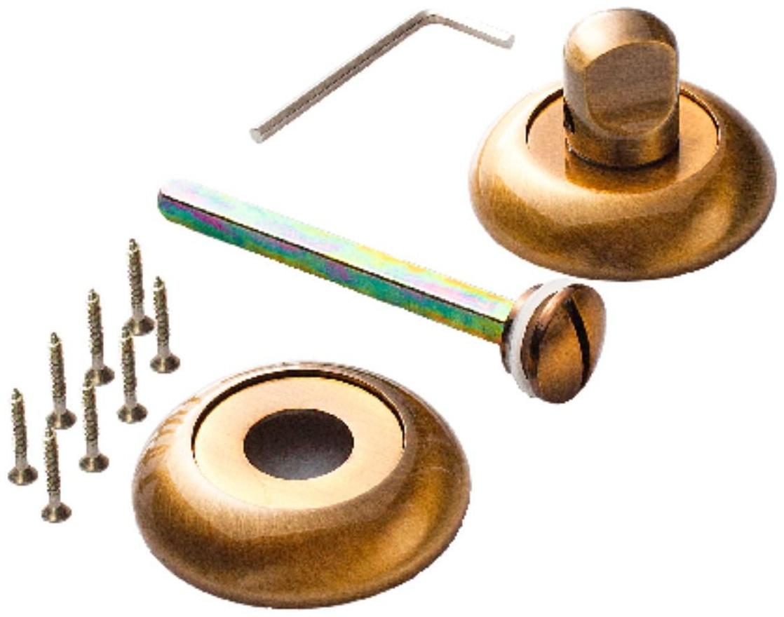 Сантехническая завертка RENZ BK 08 BIG PCF к ручкам, цвет кофе