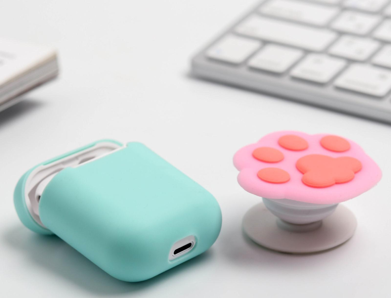 Чехол для наушников и попсокет «Котик», 15,5 х 11 см