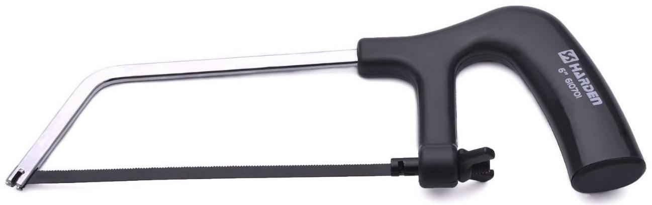 Ножовка HARDEN 610701, универсальная, по металлу и дереву, 150 мм, металлическая рама