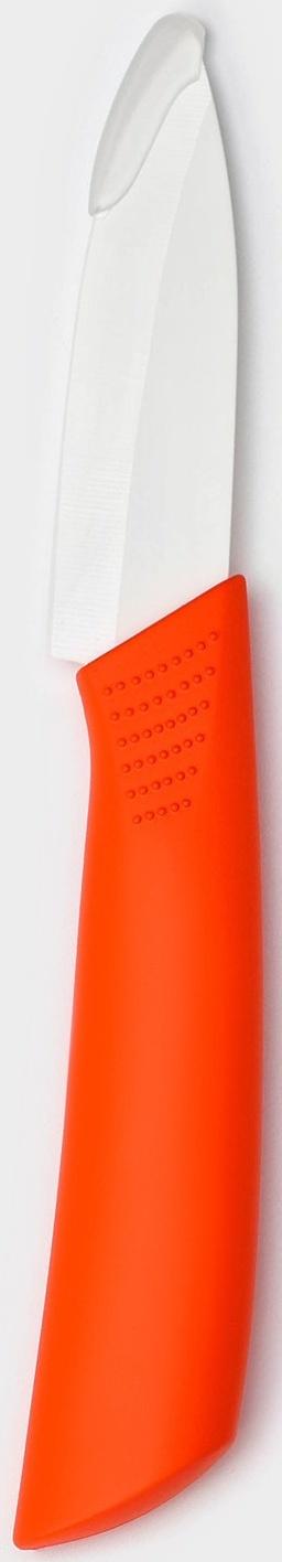 Нож керамический Доляна «Симпл», лезвие 8 см, ручка soft touch, цвет оранжевый