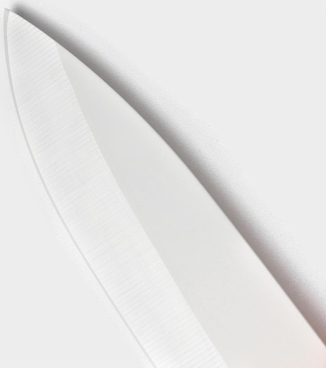 Нож керамический Доляна «Симпл», лезвие 8 см, ручка soft touch, цвет оранжевый