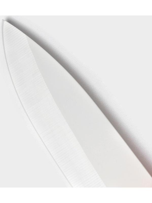 Нож керамический Доляна «Симпл», лезвие 8 см, ручка soft touch, цвет оранжевый