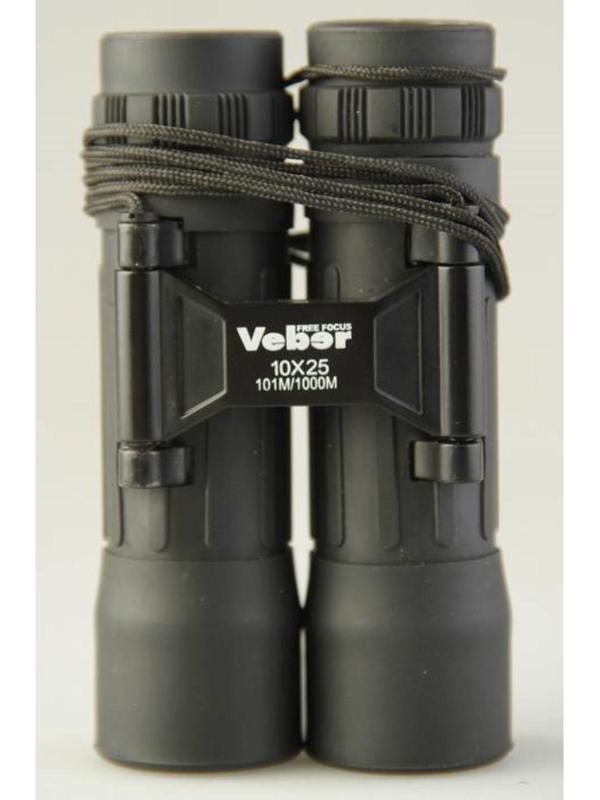 Бинокль Veber Free Focus БП, 10 × 25 ff, цвет чёрный