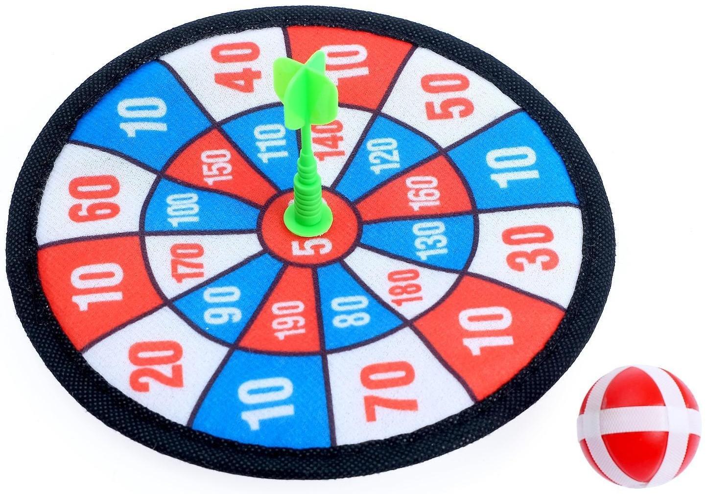 Дартс «Меткость», на липучках, в пакете