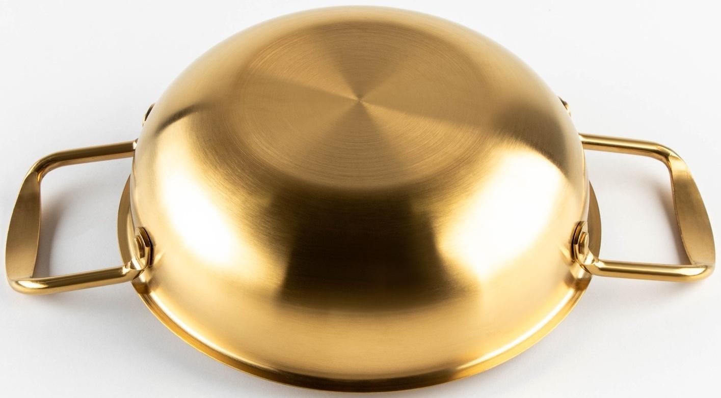 Сотейник, d=18 см, h=6, толщина 1 мм, 201 сталь, цвет золотой