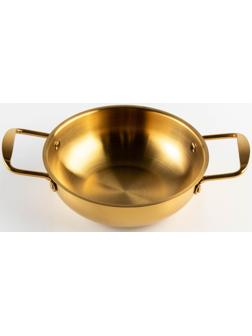 Сотейник, d=18 см, h=6, толщина 1 мм, 201 сталь, цвет золотой