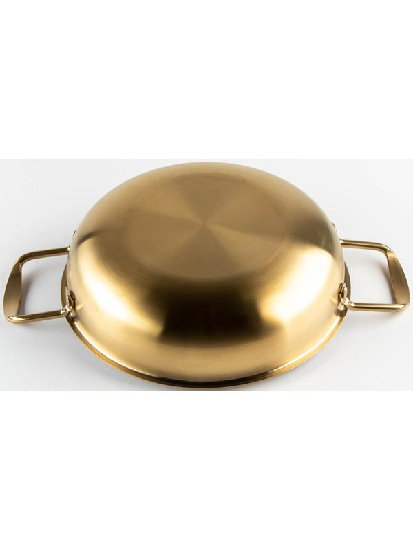 Сотейник, d=22 см, h=6,5, толщина 1 мм, 201 сталь, цвет золотой