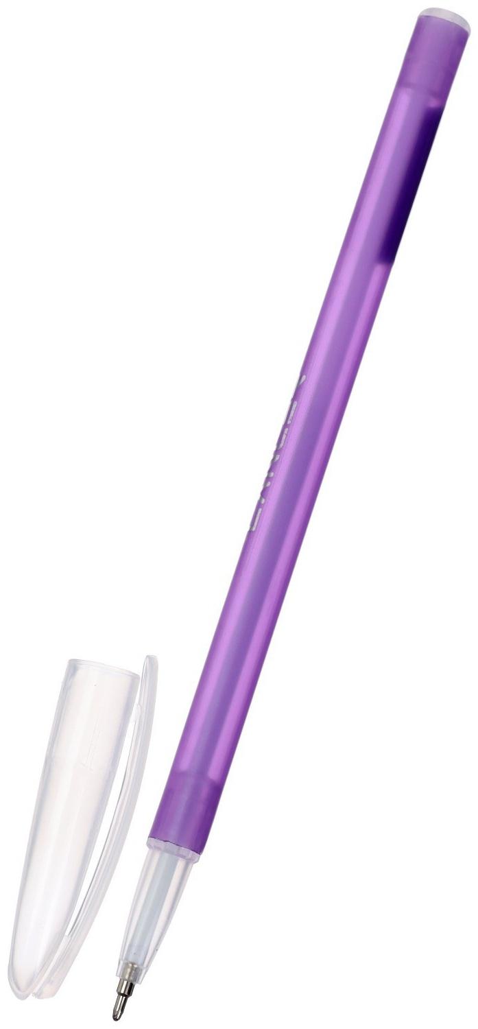 Ручка шариковая 0,7мм синяя, Неон корпус  МИКС