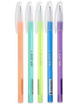 Ручка шариковая 0,7мм синяя, Неон корпус  МИКС