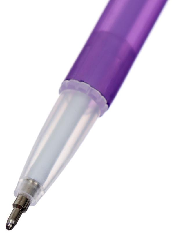 Ручка шариковая 0,7мм синяя, Неон корпус  МИКС