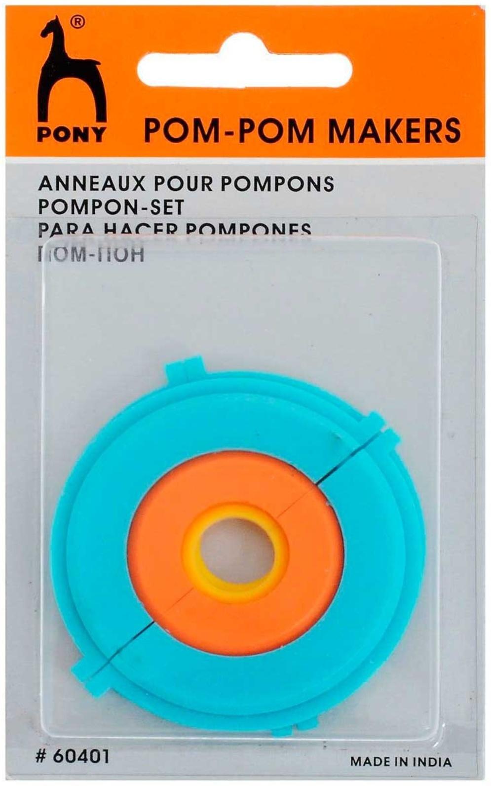 Устройство для изготовления помпонов, разъемное, 3,5/ 5,0/ 7,5 см, PONY