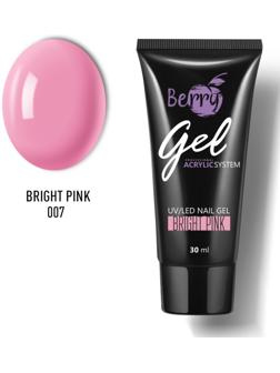 Гель акриловый JessNail Berry Gel, тон №007 Bright Pink, ярко-розовый, 30 мл