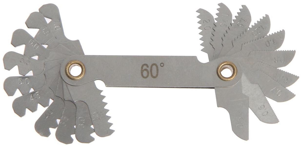 Резьбомер ТУНДРА, метрическая резьба, 0.5 - 7 мм