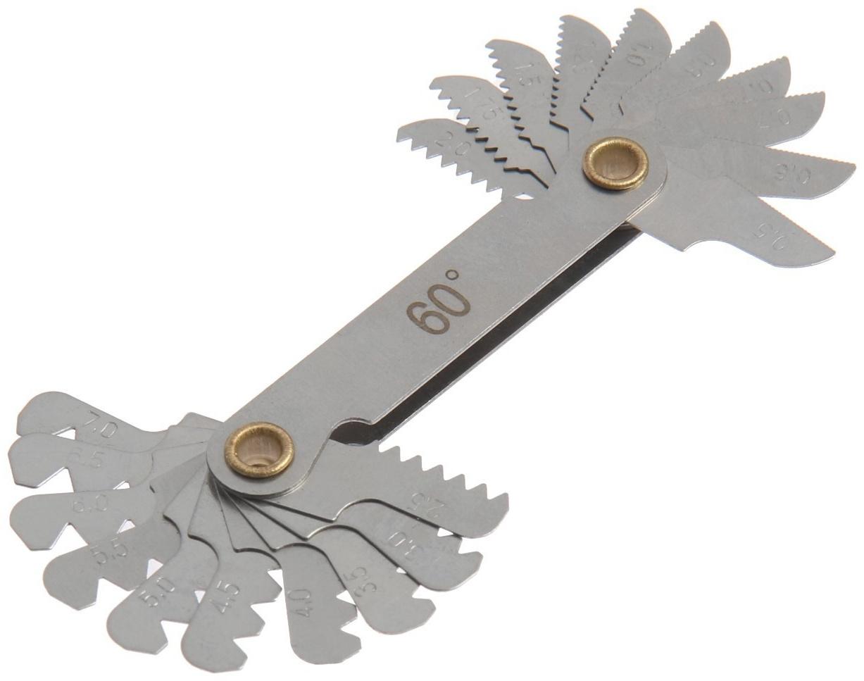 Резьбомер ТУНДРА, метрическая резьба, 0.5 - 7 мм