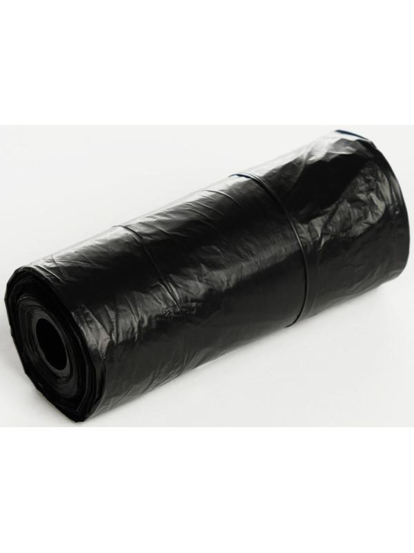 Контейнер с пакетами для уборки за собаками (рулон 15 пакетов 29х21 см), чёрный