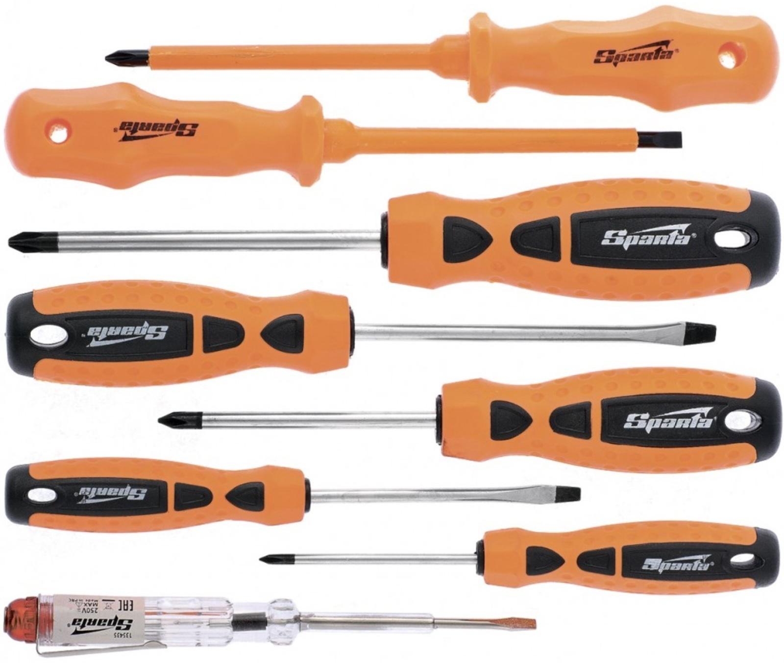 Набор отверток Sparta 135435, PH-SL - 5шт., диэлектрические - 2шт., отвертка-пробник