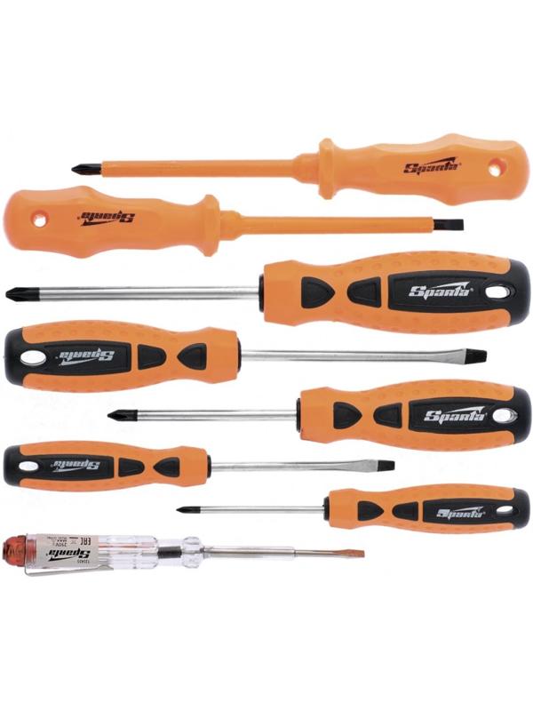 Набор отверток Sparta 135435, PH-SL - 5шт., диэлектрические - 2шт., отвертка-пробник