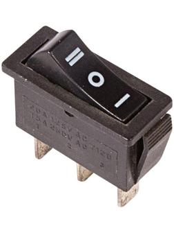 Клавишный выключатель Rexant 36-2220, 250 В, 10 А, ON-OFF-ON, 3с, черный, с нейтралью