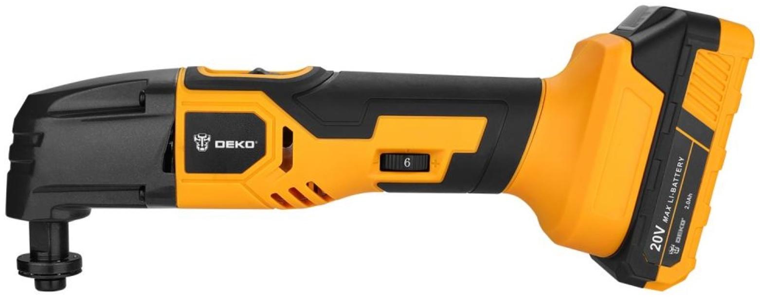Реноватор аккумуляторный DEKO DKOT20 Multi, 2 Ач, 20 В, 18000 кол/мин, 4 насадки