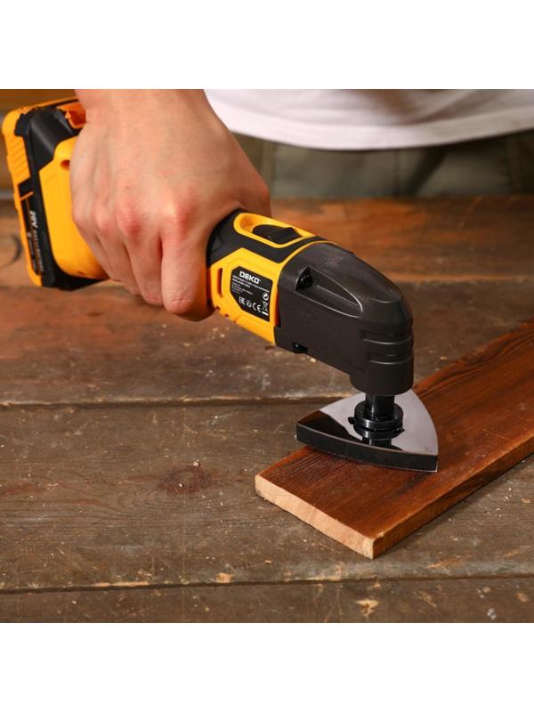 Реноватор аккумуляторный DEKO DKOT20 Multi, 2 Ач, 20 В, 18000 кол/мин, 4 насадки