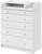 Комод детский с пеленальным столиком «Maks», 5 выдвижных ящика, шариковые направляющие, цвет белый премиум