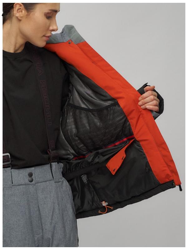 Костюм горнолыжный женский, размер 52, цвет чёрный