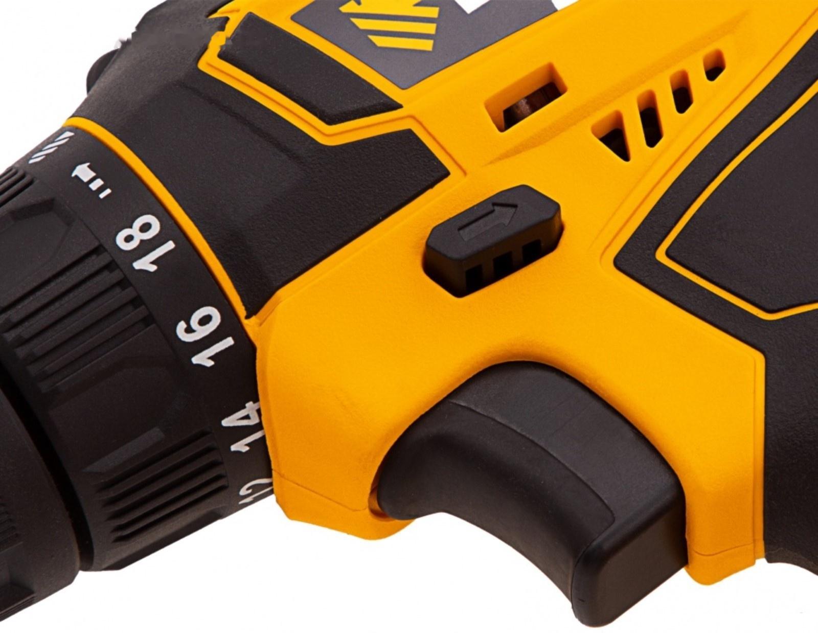 Дрель-шуруповерт Denzel 26116, аккумуляторная CDL-18-02BM, Li-Ion, 18 В, 2 акк.