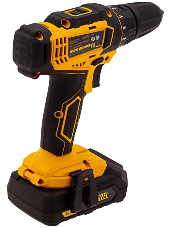 Дрель-шуруповерт Denzel 26116, аккумуляторная CDL-18-02BM, Li-Ion, 18 В, 2 акк.