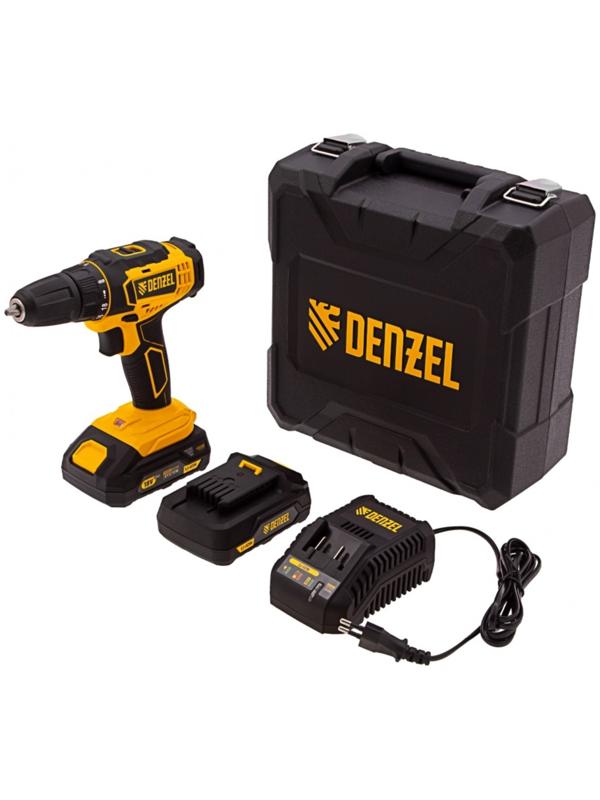 Дрель-шуруповерт Denzel 26116, аккумуляторная CDL-18-02BM, Li-Ion, 18 В, 2 акк.