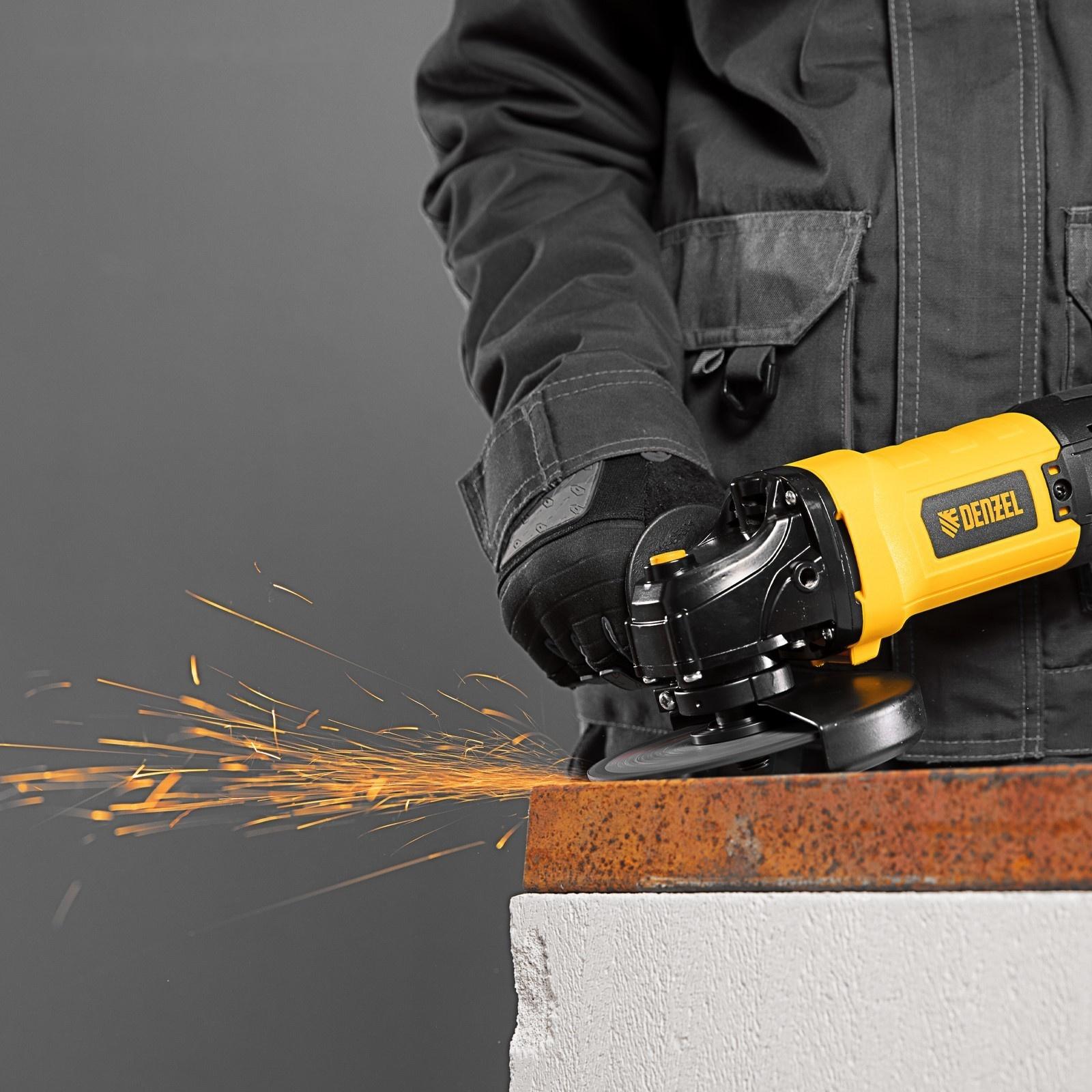 Шлифовальная машина угловая Denzel 26909, AGH125-1200A, 1200 Вт, 125 мм, 11000 об/мин