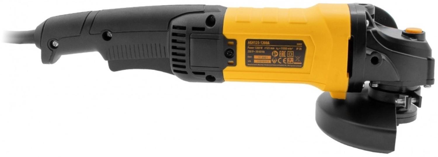 Шлифовальная машина угловая Denzel 26909, AGH125-1200A, 1200 Вт, 125 мм, 11000 об/мин