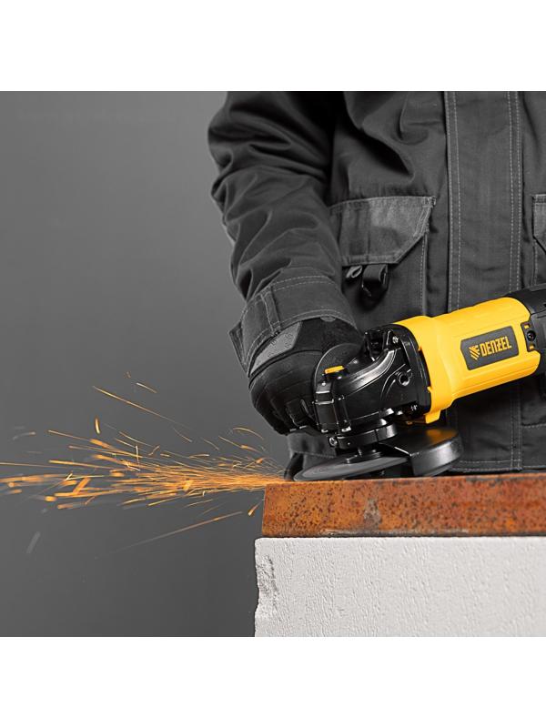 Шлифовальная машина угловая Denzel 26909, AGH125-1200A, 1200 Вт, 125 мм, 11000 об/мин