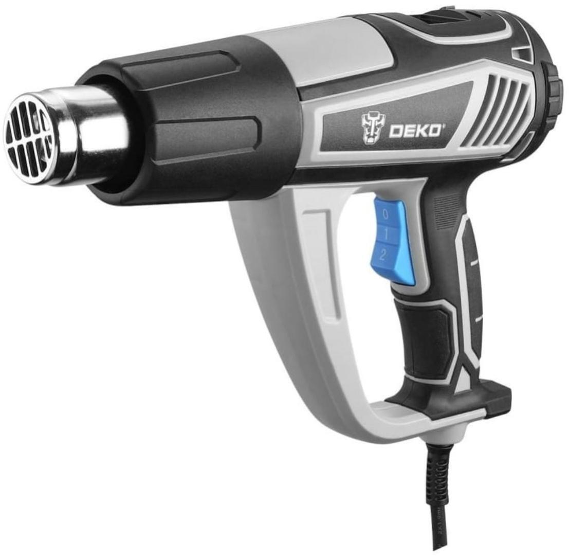 Фен строительный DEKO HG2500 PRO, 2500 Вт, LCD дисплей, 500 л/мин, кабель 1.85 м