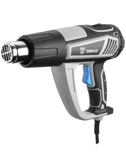 Фен строительный DEKO HG2500 PRO, 2500 Вт, LCD дисплей, 500 л/мин, кабель 1.85 м