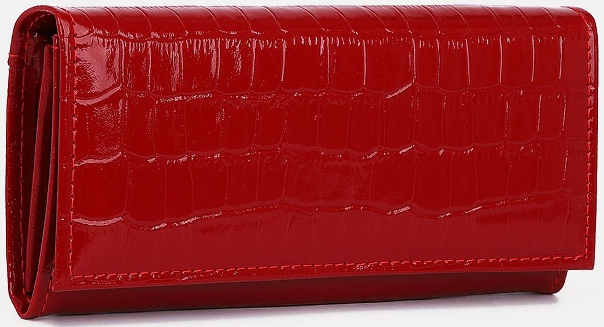 Кошелёк на кнопке, цвет красный