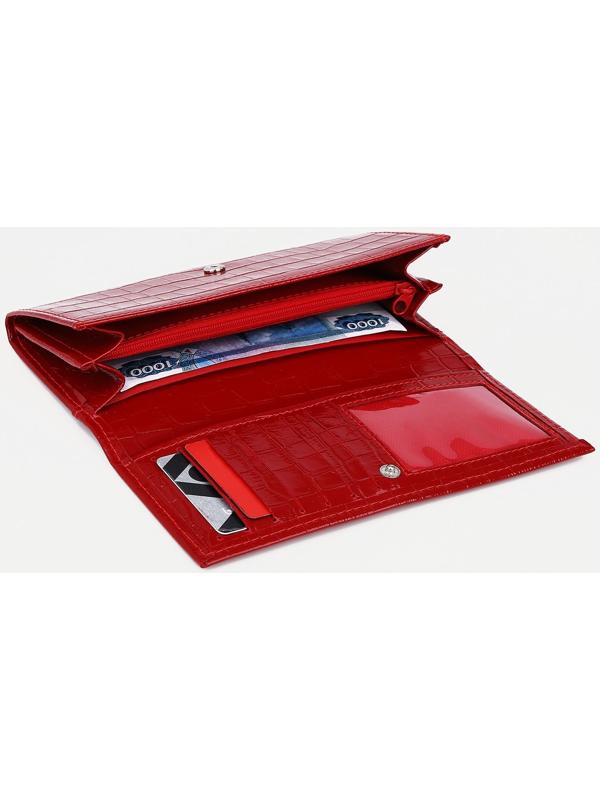 Кошелёк на кнопке, цвет красный