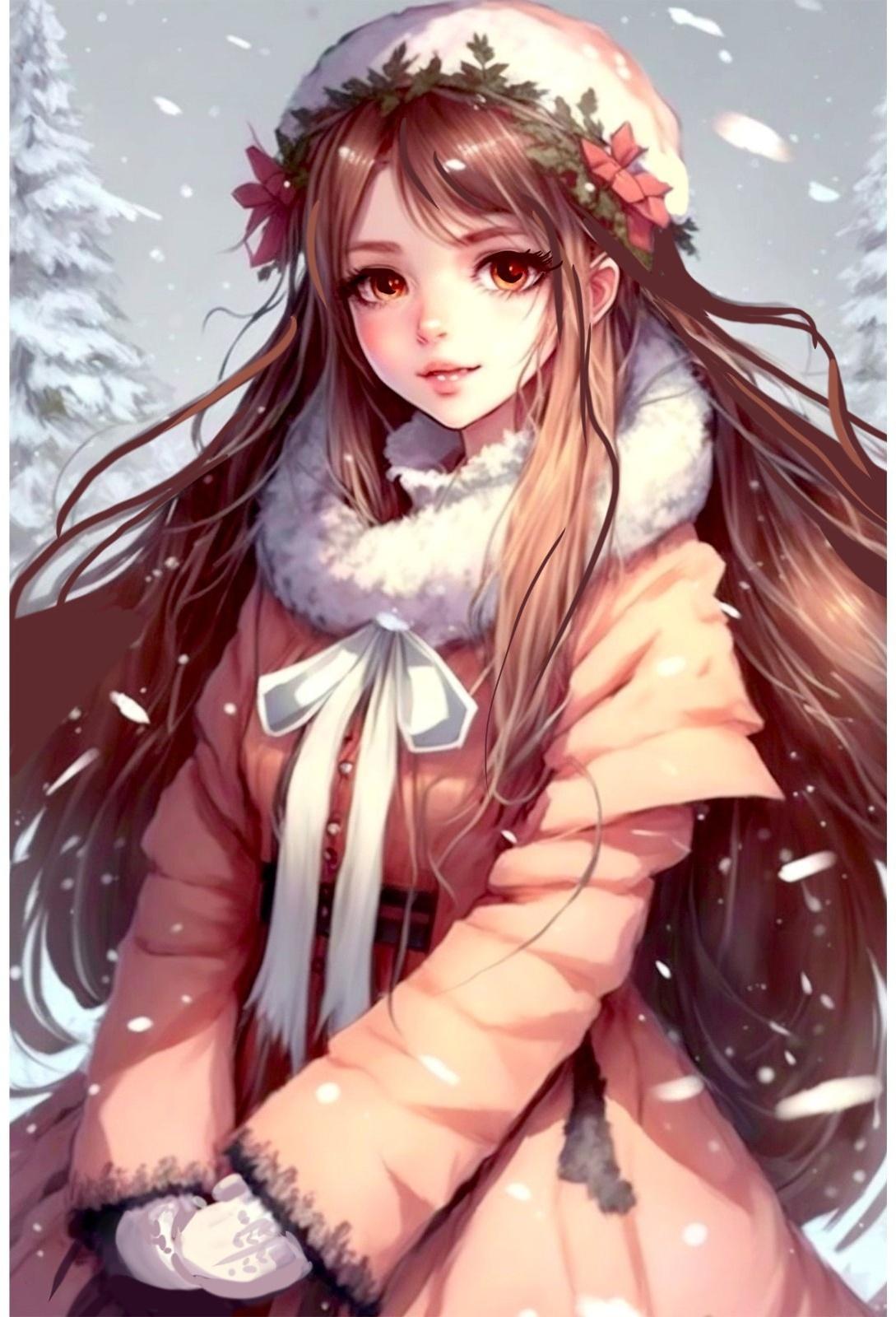 Алмазная вышивка с частичным заполнением на холсте «Снежная красавица», 20 х 30 см